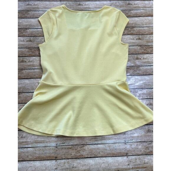 The Limited Yellow Peplum Top Size Small - Picture 2 of 7